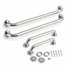 Kit 4 Barras de Apoio 40 e 60cm Lorben com Alça Suporte Deficiente Idoso Inox Banheiro - GT845