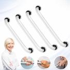 Kit 4 Barras de Apoio 80 cm Anticorrosiva em Inox/Alumínio Suporta 150 kg Segurança para Banheiro Corredor e Áreas Úmida