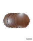 Kit 4 Base Redondo 30 cm MDF Tabaco para Bandeja Cesto Crochê Fio de Malha