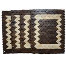 Kit 4 Bases Descanso Panela Madeira Retangular Marrom-Marfim 27cm x 21cm