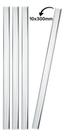Kit 4 Bastão Agitador 10x300mm Vidro Maciço Ponta Lapidada