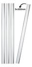 Kit 4 Bastões Agitadores 5x300mm Vidro Maciço Ponta Lapidada