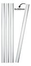 Kit 4 Bastões Agitadores 6x300mm Vidro Maciço Ponta Lapidada Kit 4 Bastões Agitadores 6x300mm Vidro Maciço Ponta Lapidada