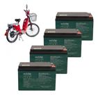 Kit 4 Bateria Ciclo Profundo 12v 15ah Wide Bicicleta Elétrica Kit 4 Bateria Ciclo Profundo 12v 15ah Wide Bicicleta Elétrica