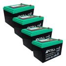 Kit 4 Bateria Nicoll Original 12v 16ah Moto Elétrica Bicicleta Sousa Duos Veloster Pop