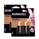 Kit 4 Bateria Pilha Alcalina Média Duracell 1.5V Radio Câmera Digital Brinquedo Aquecedores Lanterna
