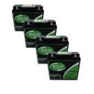 Kit 4 Baterias Estacionárias Eco Power 24AH 12V VRLA AGM Ciclo Profundo Bike Elétrica Cadeira De Rod Kit 4 Baterias Estacionárias Eco Power 24AH 12V VRLA AGM Ciclo Profundo Bike Elétrica Cadeira De Rod
