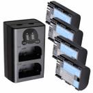 Kit 4 Baterias LP-E6 + Carregador para Canon