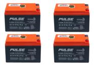 Kit 4 Baterias Pulse 12v 15ah Ciclo Profundo Bike Elétrica VELOSTER