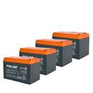 Kit 4 Baterias Pulse 12V 15Ah Ciclo Profundo VRLA AGM Bicicleta Scooter Elétrica