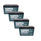 Kit 4 Baterias Selada Gel Ciclo Profundo Duran 10ah 12v 6-dzm-10