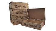 Kit 4 Baú Caixas MDF 30x19 com Frases Romanticas