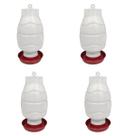 Kit 4 Bebedouro Automático Rosca 5 Litros Galinha e Aves