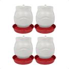 Kit 4 Bebedouro Para Aves Plastico Com Rosca 3,5 litros