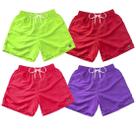 Kit 4 Bermudas Short Praia Neon Mauricinho Verão Cordão 028