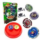 Kit 4 Beyblade Metal Led + Lançador + Arena