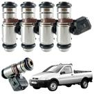 Kit 4 Bico Injetor Fiat Strada 1.6 16V Gasolina 2002 Diante