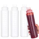 Kit 4 Bisnaga de 1 Litro Bico Triplo 3 Bicos Profissional Graduada Confeiteiro Molhos Caldas Ketchup Maionese Mostarda