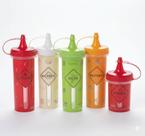 Kit 4 bisnaga molhos para lanchonete + bisnaga pimenta