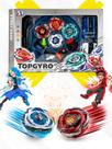 Kit 4 Blade Piões de Batalha TopGyro X + 2 Lançadores Arena