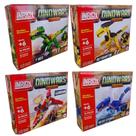 Kit 4 Blocos De Montar Dinossauro Robô Educativo Inblox 134p