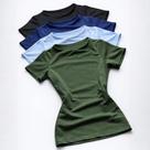 Kit 4 Blusa academia dia a dia básica suplex manguinha