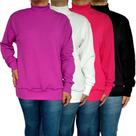 Kit 4 Blusas Femininas Gola Alta Manga Longa Soltinhas Punho Cores Sortidas Anarruga Pp ao Plus Size Kit 4 Blusas Femininas Gola Alta Manga Longa Soltinhas Punho Cores Sortidas Anarruga Pp ao Plus Size