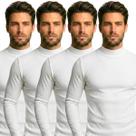 Kit 4 Blusas Gola Alta Cacharrel Masculina Canelada Manga Longa para Frio Inverno