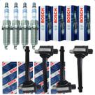 Kit 4 Bobina e 4 Vela Bosch March Versa Tiida 2012 A 2014