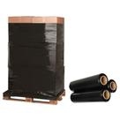 kit 4 bobina filme stretch preto 50cm 250 metros 2,5kg