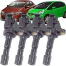 Kit 4 Bobina Ignição Honda New Fit City 2009 2010 2011 2012