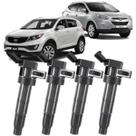 Kit 4 Bobinas de Ignicao IX35 2.0 16V Gasolina 2010 a 2012