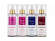 Kit 4 Body Splash Barbours Beauty 200ml Delight Very Sexy Alter Ego Affair