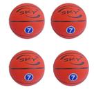 Kit 4 Bola de Basquete Com Bico P/ Encher Tamanho Oficial N 7