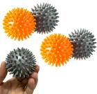 Kit 4 Bolas Cravo Massagem 6,5 Cm Propriocepção VP1058 Vollo Cinza e Laranja