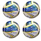 KIt 4 Bolas De Futsal Kagiva F5 Brasil Pro Liga Federação Original Azul Branco