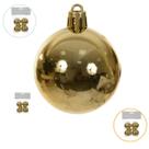Kit 4 Bolas Douradas Para Árvore De Natal Grande 5cm Lisa