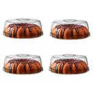 Kit 4 Boleira para Bolo Gourmet Tampa Acrílico Cristal Paris