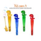 Kit 4 Bolhas de Sabão Dinossauro Lembrancinha Aniversário