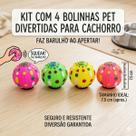 Kit 4 Bolinha Pet Cães P 7.5cm Vinil com Apito Kit 4 Bolinha Pet Cães P 7.5cm Vinil com Apito