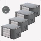 Kit 4 Bolsa Saco Organizador Edredom Coberta Casaco Cobertor Roupas Toalha Guarda Roupa Closet Armário Com Tampa Ecológico AntiPoeira Umidade Insetos Kit 4 Bolsa Saco Organizador Edredom Coberta Casaco Cobertor Roupas Toalha Guarda Roupa Closet Armário Com Tampa Ecológico AntiPoeira Umidade Insetos