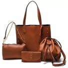 Kit 4 Bolsas Femininas Sacola Bag Tiracolo Ombro Transversal Básica Kit 4 Bolsa Feminina Grande Bolsa De Alça Feminino