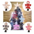 Kit 4 Bonecas Anjo Tranças Feltro Decoração Enfeite de Natal Kit 4 Bonecas Anjo Tranças Feltro Decoração Enfeite de Natal