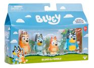 Kit 4 Bonecos Bluey E Familly Colecionável Candide - 7964