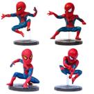 Kit 4 Bonecos Homem Aranha Spider Man Miniaturas Colecionável Marvel 5cm