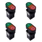 Kit 4 botao duplo xb2 ebw 8365 iluminação 220v sibratec