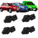 Kit 4 Botão Interruptor Luz Porta Renault Clio Megane Scenic