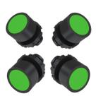 Kit 4 Botões Industriais 22mm Verde Faceado - Alta Proteção