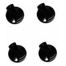 Kit 4 Botões Para Cooktop Fischer Preto Original
