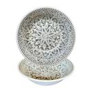 Kit 4 Bowl Melamina Mandy Gray 19cm Material Durável Resistente Grosso Não Risca Não Quebra Ideal Piscina